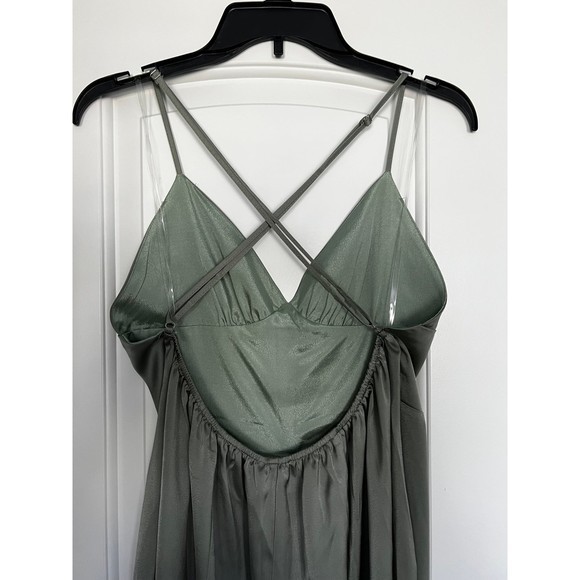 Magnolia Pants & Jumpsuits | Magnolia Boutique- Opal‎ Green Satin Open Back - Picture 6 of 8